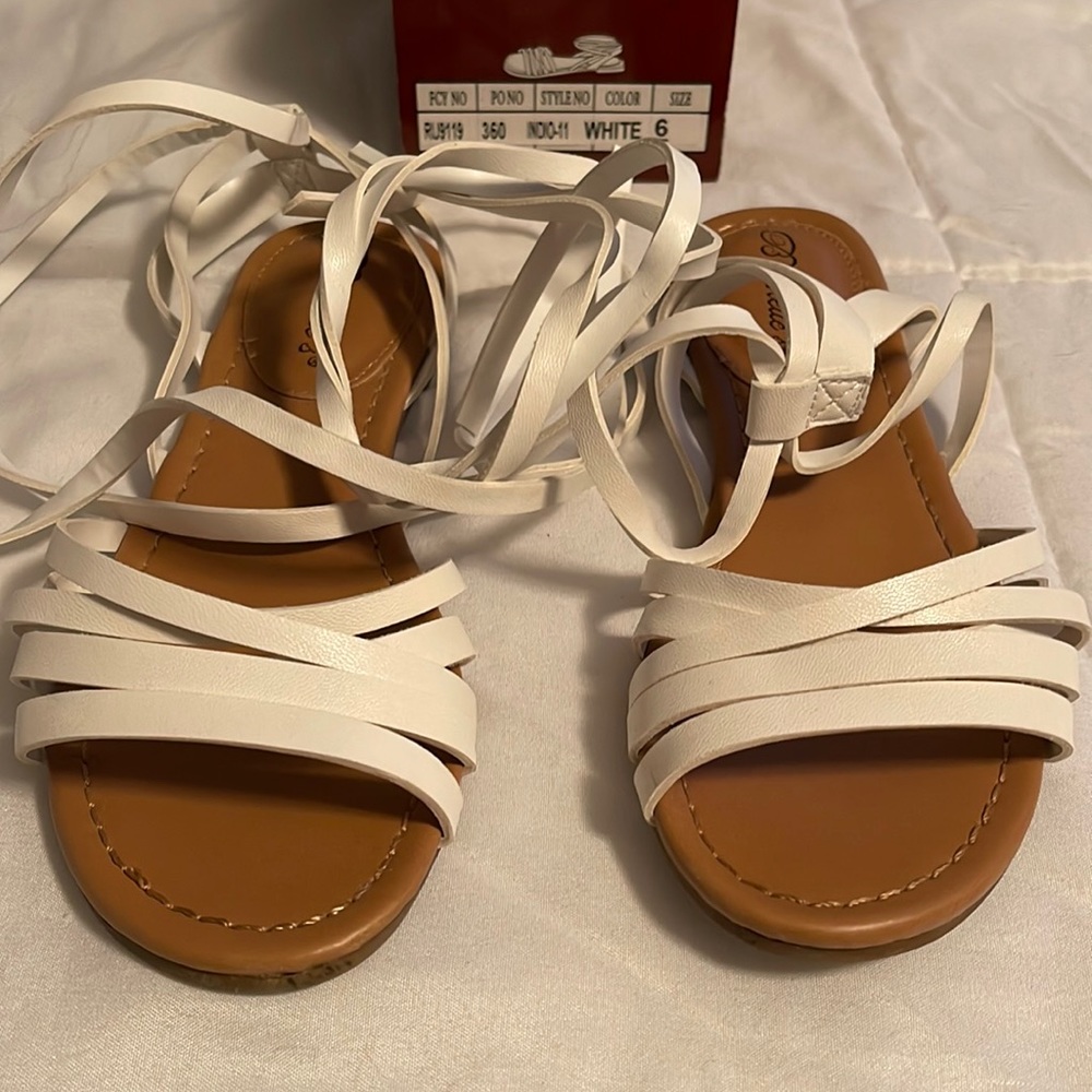 White sandals